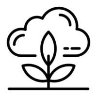 ein Linien-Icon-Design der Gartenarbeit vektor