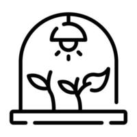 ein Gewächshaus-Doodle-Icon-Download vektor