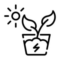 ein Linien-Icon-Design der Gartenarbeit vektor