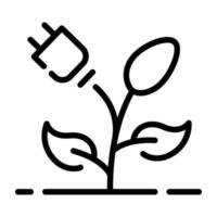 ein Linien-Icon-Design der Gartenarbeit vektor