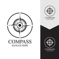 kompass logotyp mall vektor ikon illustration design