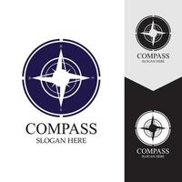 kompass logotyp mall vektor ikon illustration design