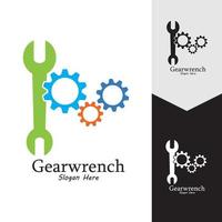 Gearwrench-Vektorsymbol-Hintergrundvorlage vektor