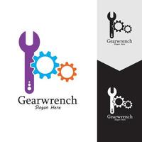 Gearwrench-Vektorsymbol-Hintergrundvorlage vektor