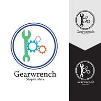 Gearwrench-Vektorsymbol-Hintergrundvorlage vektor