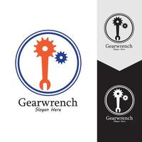 Gearwrench-Vektorsymbol-Hintergrundvorlage vektor