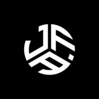 jfa brev logotyp design på svart bakgrund. JFA kreativa initialer bokstavslogotyp koncept. jfa bokstavsdesign. vektor