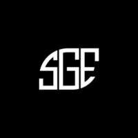 sge letter design.sge letter logotyp design på svart bakgrund. sge kreativa initialer brev logotyp koncept. sge letter design.sge letter logotyp design på svart bakgrund. s vektor