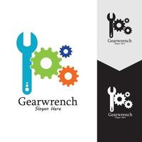 Gearwrench-Vektorsymbol-Hintergrundvorlage vektor