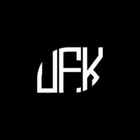 ufk brev logotyp design på svart bakgrund. ufk kreativa initialer brev logotyp koncept. ufk bokstavsdesign. vektor