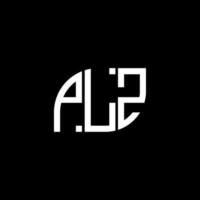 plz brev logotyp design på svart background.plz kreativa initialer brev logotyp concept.plz vektor brev design.