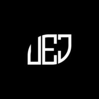 uej-Buchstaben-Logo-Design auf schwarzem Hintergrund. uej kreative Initialen schreiben Logo-Konzept. uej Briefgestaltung. vektor