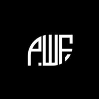 pwf-Buchstaben-Logo-Design auf schwarzem Hintergrund.pwf-Kreativinitialen-Buchstaben-Logo-Konzept.pwf-Vektor-Buchstaben-Design. vektor