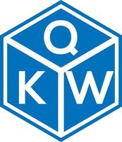 qkw brev logotyp design på svart bakgrund. qkw kreativa initialer bokstavslogotyp koncept. qkw bokstavsdesign. vektor