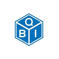 qbi brev logotyp design på svart bakgrund. qbi kreativa initialer bokstavslogotyp koncept. qbi bokstavsdesign. vektor