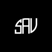 sav-Brief-Logo-Design auf schwarzem Hintergrund. sav kreative Initialen schreiben Logo-Konzept. Briefgestaltung speichern. vektor