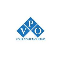 vpo brev logotyp design på vit bakgrund. vpo kreativa initialer brev logotyp koncept. vpo brev design. vektor