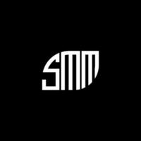 smm brev logotyp design på svart bakgrund. smm kreativa initialer brev logotyp koncept. smm brev design. vektor