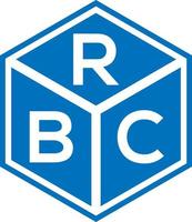rbc-Buchstaben-Logo-Design auf schwarzem Hintergrund. rbc kreative Initialen schreiben Logo-Konzept. rbc Briefgestaltung. vektor