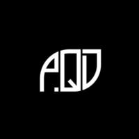 PQD-Brief-Logo-Design auf schwarzem Hintergrund.PQD-Kreativinitialen-Brief-Logo-Konzept.PQD-Vektor-Briefdesign. vektor
