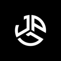 Jpl brev logotyp design på svart bakgrund. jpl kreativa initialer bokstavslogotyp koncept. Jpl-bokstavsdesign. vektor