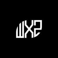 wxz brev logotyp design på svart bakgrund. wxz kreativa initialer brev logotyp koncept. wxz bokstavsdesign. vektor