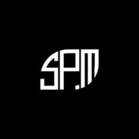 spm kreative Initialen schreiben Logo-Konzept. SPM-Brief-Design.SPM-Brief-Logo-Design auf schwarzem Hintergrund. spm kreative Initialen schreiben Logo-Konzept. spm Briefgestaltung. vektor