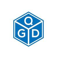 qgd brev logotyp design på svart bakgrund. qgd kreativa initialer brev logotyp koncept. qgd bokstavsdesign. vektor