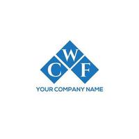 cwf-Brief-Logo-Design auf weißem Hintergrund. cwf kreative Initialen schreiben Logo-Konzept. cwf Briefgestaltung. vektor