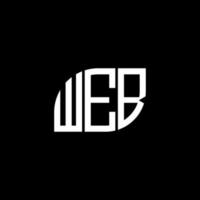 webb brev logotyp design på svart bakgrund. webb kreativa initialer brev logotyp koncept. webbbrev design. vektor