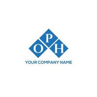 oph-Brief-Logo-Design auf weißem Hintergrund. oph kreative Initialen schreiben Logo-Konzept. oph Briefgestaltung. vektor