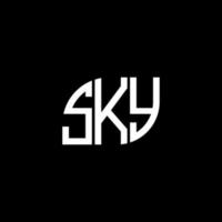 sky letter design.sky letter logo design på svart bakgrund. himmel kreativa initialer brev logotyp koncept. sky letter design.sky letter logo design på svart bakgrund. s vektor