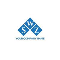 swz-Brief-Logo-Design auf weißem Hintergrund. swz kreative Initialen schreiben Logo-Konzept. swz Briefgestaltung. vektor