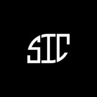 Sic-Brief-Logo-Design auf schwarzem Hintergrund. sic kreative Initialen schreiben Logo-Konzept. sic Briefgestaltung. vektor