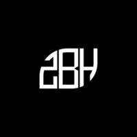 zbh-Buchstaben-Logo-Design auf schwarzem Hintergrund. zbh kreative Initialen schreiben Logo-Konzept. zbh Briefgestaltung. vektor