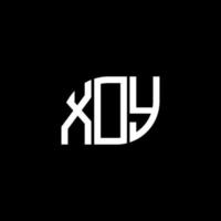 xoy brev logotyp design på svart bakgrund. xoy kreativa initialer bokstavslogotyp koncept. xoy bokstavsdesign. vektor