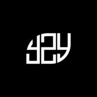 yzy brev logotyp design på svart bakgrund. yzy kreativa initialer brev logotyp koncept. yzy bokstavsdesign. vektor