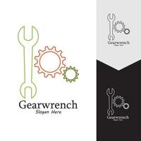 Gearwrench-Vektorsymbol-Hintergrundvorlage vektor