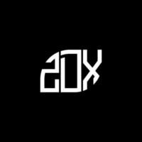 zdx brev logotyp design på svart bakgrund. zdx kreativa initialer brev logotyp koncept. zdx bokstavsdesign. vektor