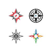 Kompass-Logo-Vorlage Vektor-Symbol vektor