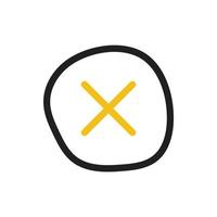 x-Symbolvektor für Website-Icon-Präsentation