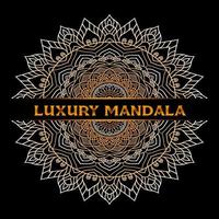 elegantes dekoratives mandala-hintergrunddesign mit goldfarbe. arabischer Vektor-Mandala-Hintergrund. kreisförmiges Muster in Form eines Mandalas. Henna-Tattoo-Mandala. Mehndi-Stil. vektor