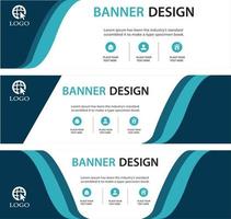 Corporate Business Banner Vorlage horizontale Werbung Business Banner Layout Vorlage flaches Design-Set für Design, Business, Bildung, Werbung. vektor