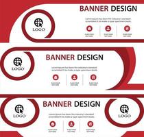 Corporate Business Banner Vorlage horizontale Werbung Business Banner Layout Vorlage flaches Design-Set für Design, Business, Bildung, Werbung. vektor