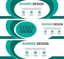 corporate business banner mall horisontell reklam business banner layout mall platt design set för design, affärer, utbildning, reklam. vektor