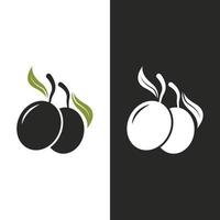 Olivensymbol Vektor-Illustration-Design