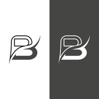 b bokstav vektor logotyp illustration