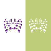 färsk lavendel blomma logotyp vektor