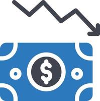 dollarminskning vektor illustration på en bakgrund. premium kvalitet symbols.vector ikoner för koncept och grafisk design.