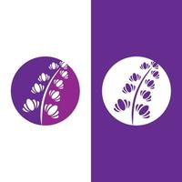 färsk lavendel blomma logotyp vektor